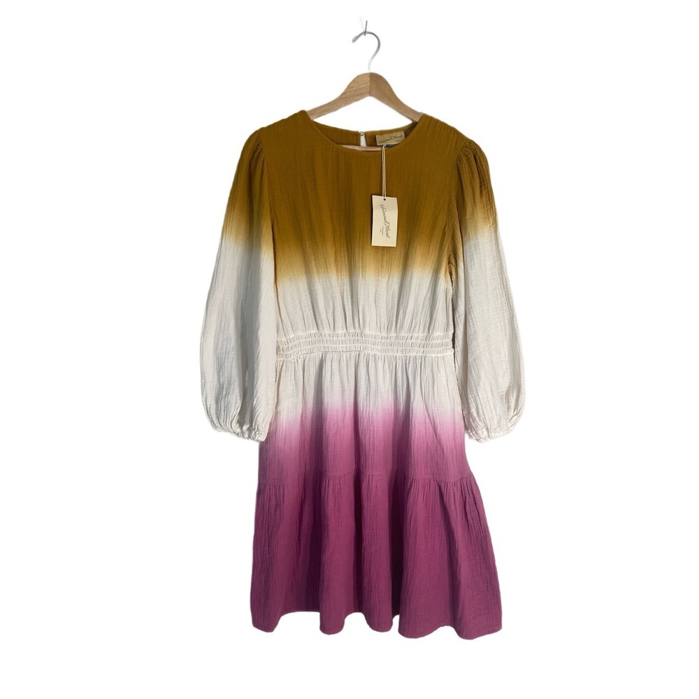 NWT Women's Tie-Dye Long Sleeve Tiered Dress Universal Thread Purple Dye Boho -M - Picture 4 of 11